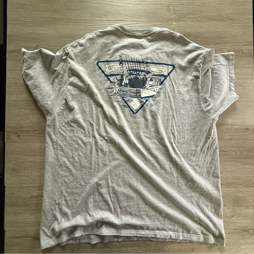 Men’s Columbia PFG Graphic T-Shirt | Short Sleeve | Size 2XL | Grey - Picture 4 of 5